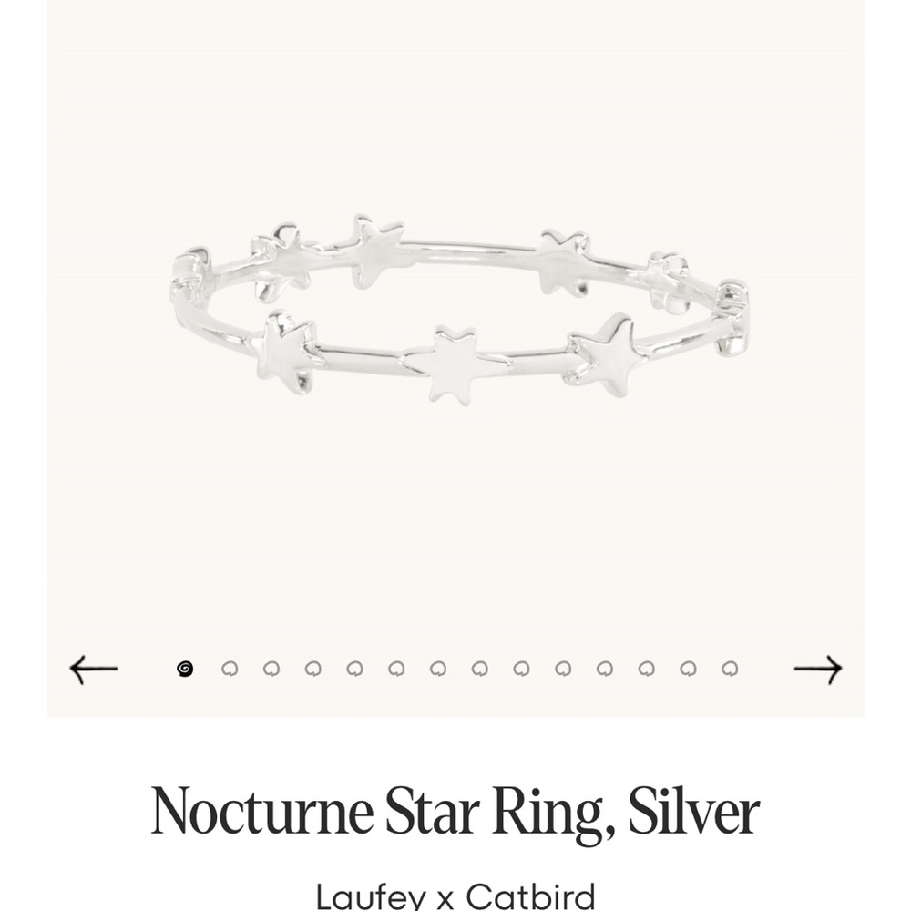 Catbird Silver Starry Ring